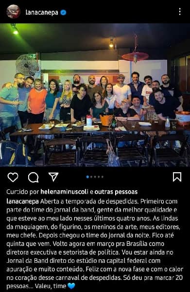 Publicação de Lana Canepa (Foto: Reprodução/ Instagram) Publicação de Lana Canepa (Foto: Reprodução/ Instagram)