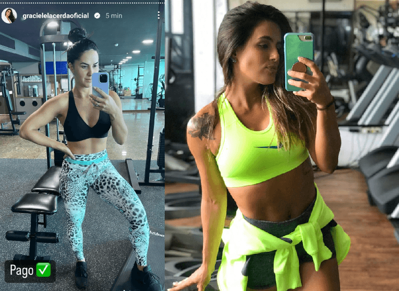 Graciele Lacerda e Carol Peixinho na academia (Foto: Reprodução/ Instagram) Graciele Lacerda e Carol Peixinho na academia (Foto: Reprodução/ Instagram)