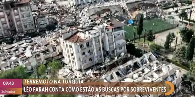 Patrícia Poeta mostra imagens da Turquia após terremoto (Foto: Reprodução / Encontro da Globo) Patrícia Poeta mostra imagens da Turquia após terremoto (Foto: Reprodução / Encontro da Globo)