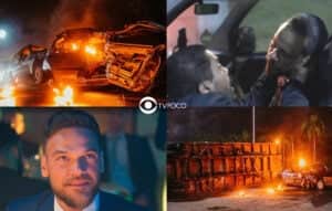 Luto em Vai na Fé - Carlão sofre acidente trágico e Theo é culpado pela morte do marido de Sol (Foto: Reprodução / Globo / Montagem TV Foco) Luto em Vai na Fé - Carlão sofre acidente trágico e Theo é culpado pela morte do marido de Sol (Foto: Reprodução / Globo / Montagem TV Foco)