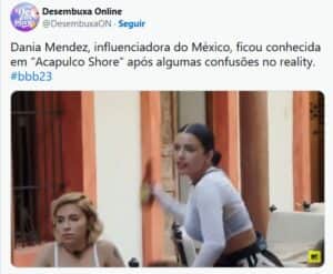 Dania Méndez no Acapulco Shore aprontou muito (Foto: Reprodução / Twitter) Dania Méndez no Acapulco Shore aprontou muito (Foto: Reprodução / Twitter)