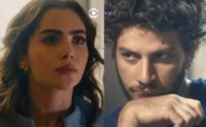 Travessia - Cega de amor, Chiara assina documento sem checar do que se trata e ajuda Ari a depenar Guerra (Foto: Reprodução / Globo / Montagem TV Foco) Travessia - Cega de amor, Chiara assina documento sem checar do que se trata e ajuda Ari a depenar Guerra (Foto: Reprodução / Globo / Montagem TV Foco)