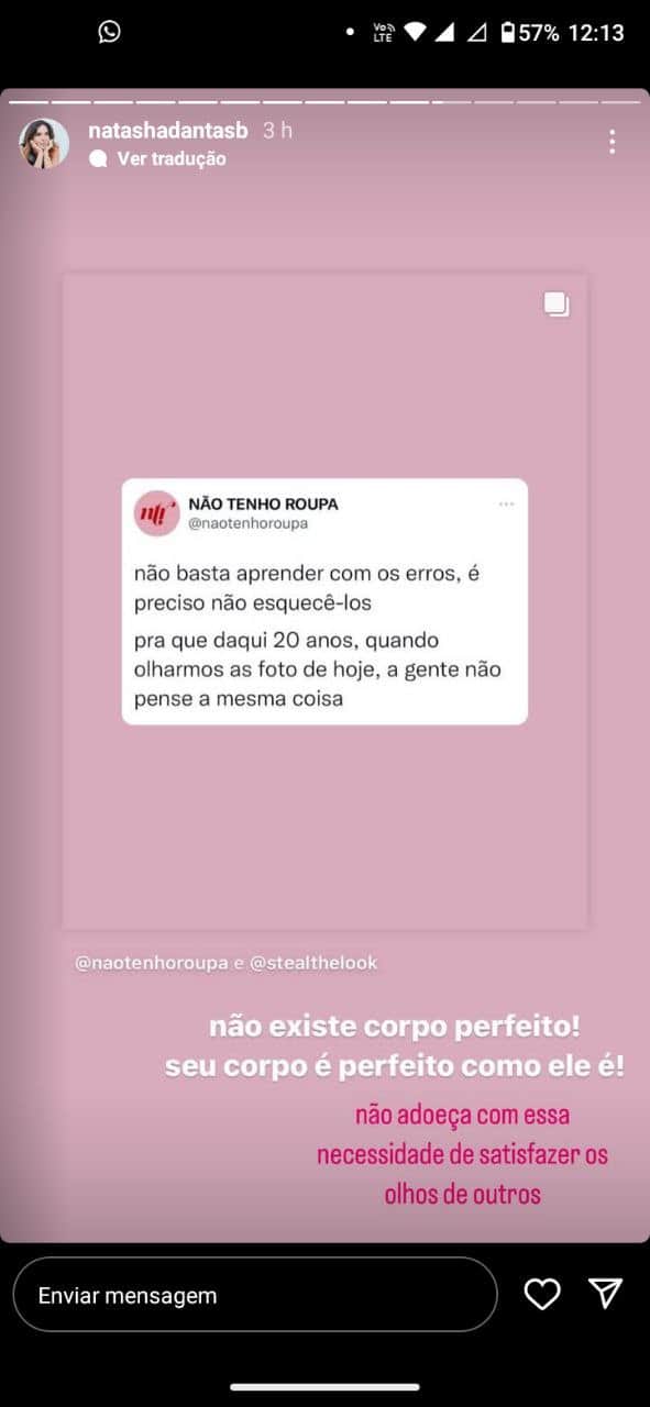 Esposa de William Bonner fez desabafo sincero e isso acabou repercutindo (Foto: Reprodução/ Instagram) Esposa de William Bonner fez desabafo sincero e isso acabou repercutindo (Foto: Reprodução/ Instagram)