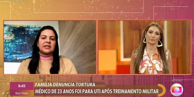 Patrícia Poeta entrevistou mãe de militar que foi torturado (Foto: Reprodução/TV Globo) Patrícia Poeta entrevistou mãe de militar que foi torturado (Foto: Reprodução/TV Globo)