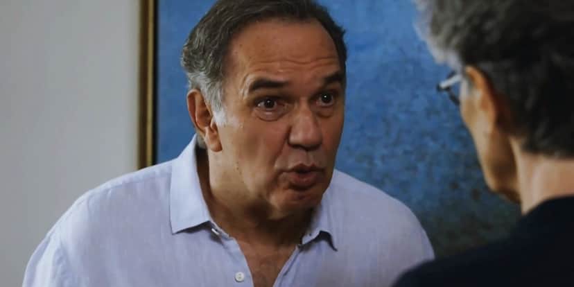 Guerra ficará furioso em cena da novela Travessia Guerra ficará furioso em cena da novela Travessia