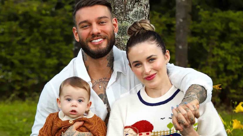 Lucas Lucco, Lorena Carvalho e o filho do casal, o pequeno Luca (Foto Reprodução/Internet)