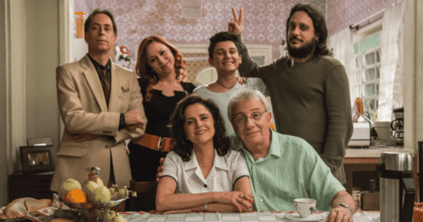 Ator Marco Nanini que viveu Lineu Silva, ao lado de Marieta Severo na série "A Grande Família" (Foto: Reprodução, Globo)