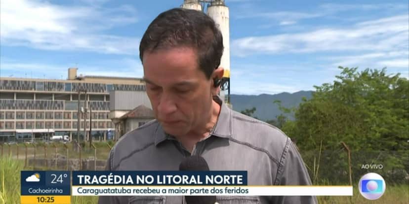 Walace Lara denunciou atitude em meio a tragédia (Foto: Reprodução/TV Globo) Walace Lara denunciou atitude em meio a tragédia (Foto: Reprodução/TV Globo)