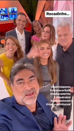 Zeca Camargo surge nos bastidores do Fantástico ao lado de grandes estrelas da Globo - Foto: Reprodução/Instagram Zeca Camargo surge nos bastidores do Fantástico ao lado de grandes estrelas da Globo - Foto: Reprodução/Instagram
