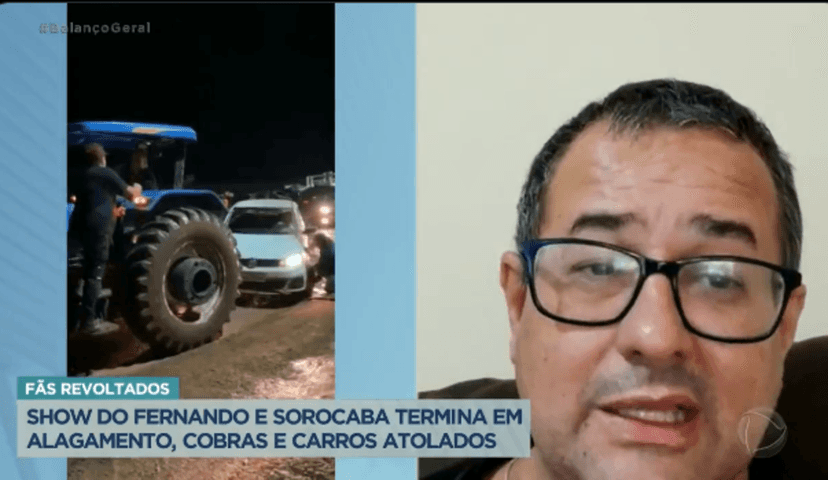 Vídeo com o depoimento de Luiz Alberto, fã da dupla, que estava no show (Foto Reprodução/Twitter) Vídeo com o depoimento de Luiz Alberto, fã da dupla, que estava no show (Foto Reprodução/Twitter)