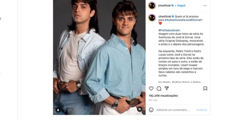 Chitãozinho e Xororó fazem anúncio sobre série (Foto: Instagram) Chitãozinho e Xororó fazem anúncio sobre série (Foto: Instagram)
