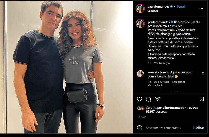 Paula Fernandes causa estranhamento em fãs ao surgir irreconhecível em foto (Foto Reprodução/Instagram) Paula Fernandes causa estranhamento em fãs ao surgir irreconhecível em foto (Foto Reprodução/Instagram)