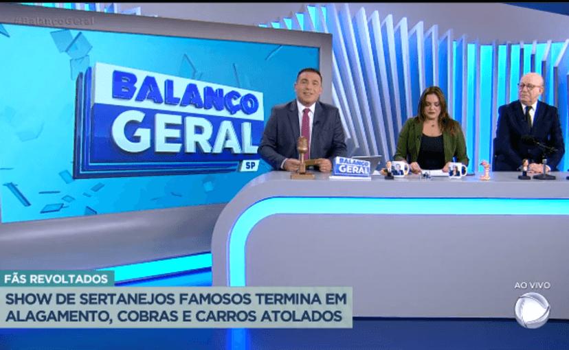 Fabíola Reipert entrega situação desesperadora em show de dupla famosa durante a "Hora da Venenosa" no "Balanço Geral" da Record (Foto Reprodução/Twitter) Fabíola Reipert entrega situação desesperadora em show de dupla famosa durante a "Hora da Venenosa" no "Balanço Geral" da Record (Foto Reprodução/Twitter)