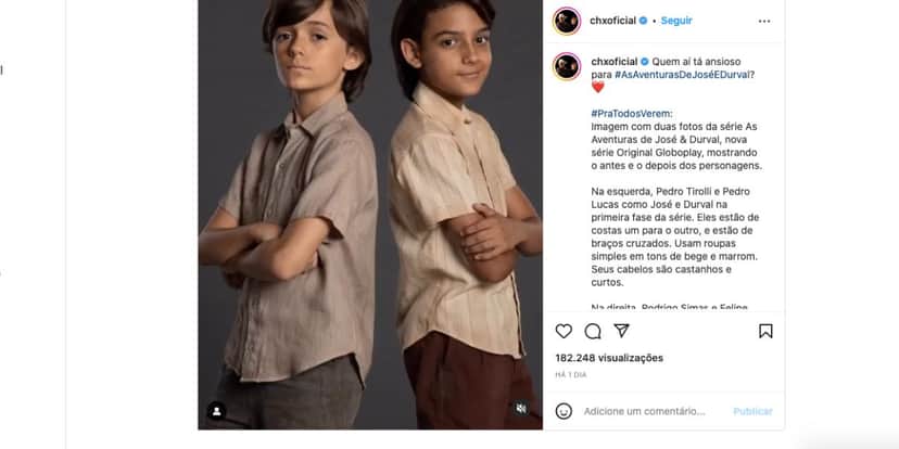 Chitãozinho e Xororó fazem anúncio sobre série (Foto: Instagram) Chitãozinho e Xororó fazem anúncio sobre série (Foto: Instagram)
