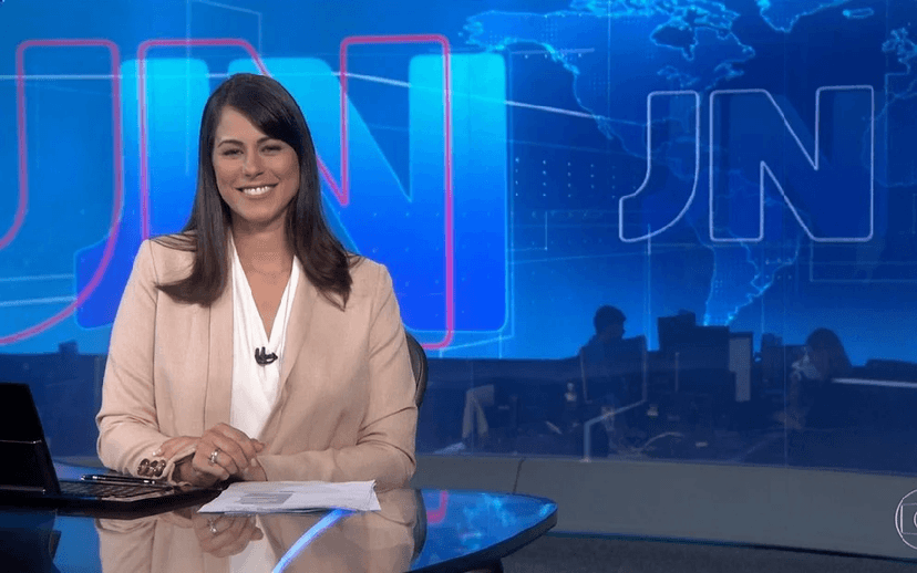Jéssica Senra no 'Jornal Nacional', substituindo Renata Vasconcellos (Foto: Divulgação/ Globo) Jéssica Senra no 'Jornal Nacional', substituindo Renata Vasconcellos (Foto: Divulgação/ Globo)