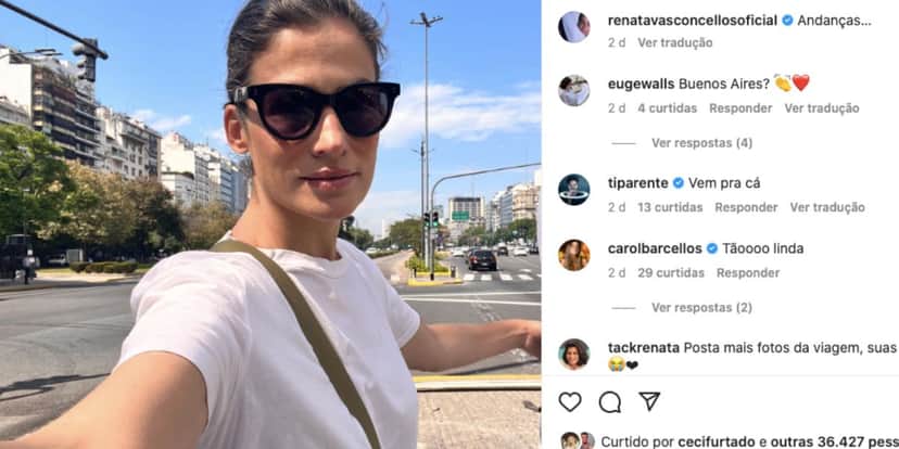 Renata Vasconcellos aproveita férias do Jornal Nacional em viagem internacional (Foto: Reprodução / Instagram) Renata Vasconcellos aproveita férias do Jornal Nacional em viagem internacional (Foto: Reprodução / Instagram)