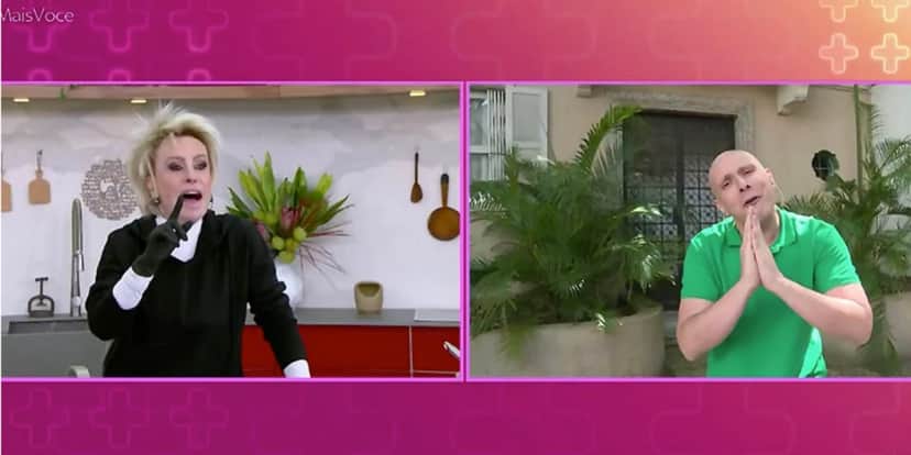 Ana Maria Braga deu bronca ao vivo no repórter (Foto: Reprodução/TV Globo) Ana Maria Braga deu bronca ao vivo no repórter (Foto: Reprodução/TV Globo)
