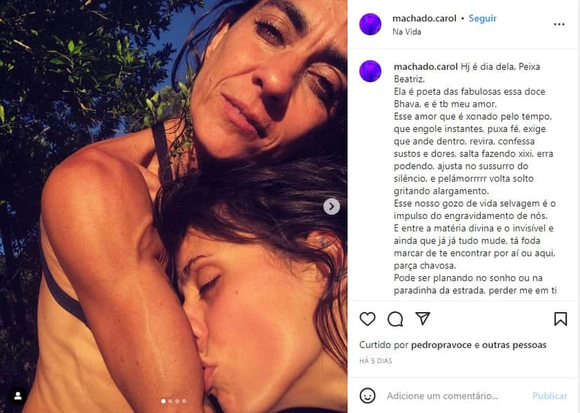 Carol Machado, musa da Globo, assume romance com outra mulher e se declara - Foto: Reprodução/Instagram Carol Machado, musa da Globo, assume romance com outra mulher e se declara - Foto: Reprodução/Instagram