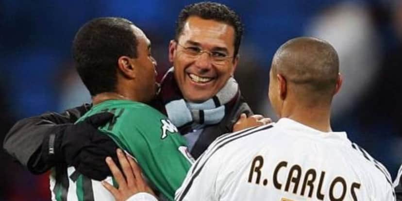 Jogador e técnico se reencontrando na Europa (Reprodução: ESPN) Jogador e técnico se reencontrando na Europa (Reprodução: ESPN)