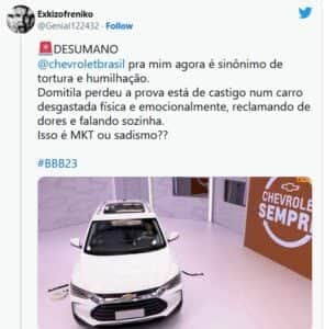 Web se revolta com a permanência de Domitila no quarto branco do BBB23 (Foto: Reprodução / Twitter) Web se revolta com a permanência de Domitila no quarto branco do BBB23 (Foto: Reprodução / Twitter)