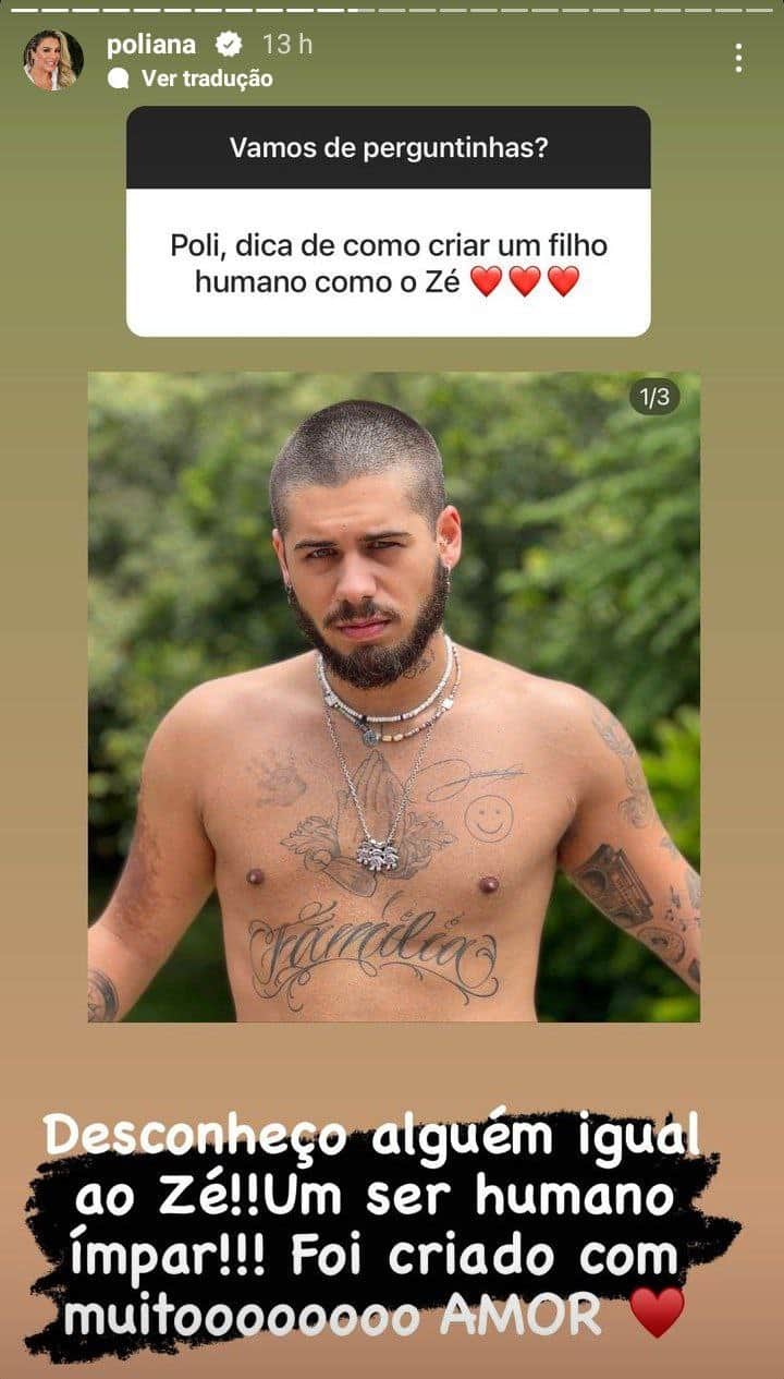 Esposa de Leonardo também citou Zé Felipe (Foto: Reprodução/ Instagram) Esposa de Leonardo também citou Zé Felipe (Foto: Reprodução/ Instagram)