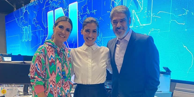 Fátima Bernardes, Renata Vasconcellos e William Bonner Fátima Bernardes, Renata Vasconcellos e William Bonner