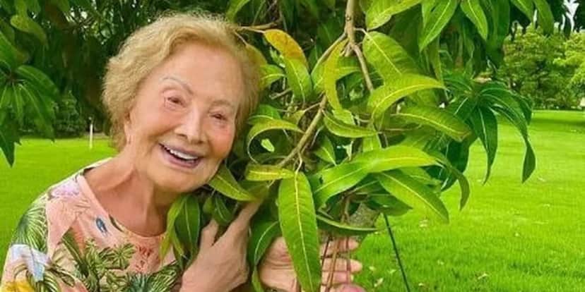 Glória Menezes, viúva de Tarcísio Meira, com suas plantas na fazenda (Foto Reprodução/Instagram) Glória Menezes, viúva de Tarcísio Meira, com suas plantas na fazenda (Foto Reprodução/Instagram)