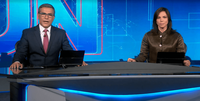 Helter Duarte e Ana Paula Araújo comandaram o Jornal Nacional Helter Duarte e Ana Paula Araújo comandaram o Jornal Nacional
