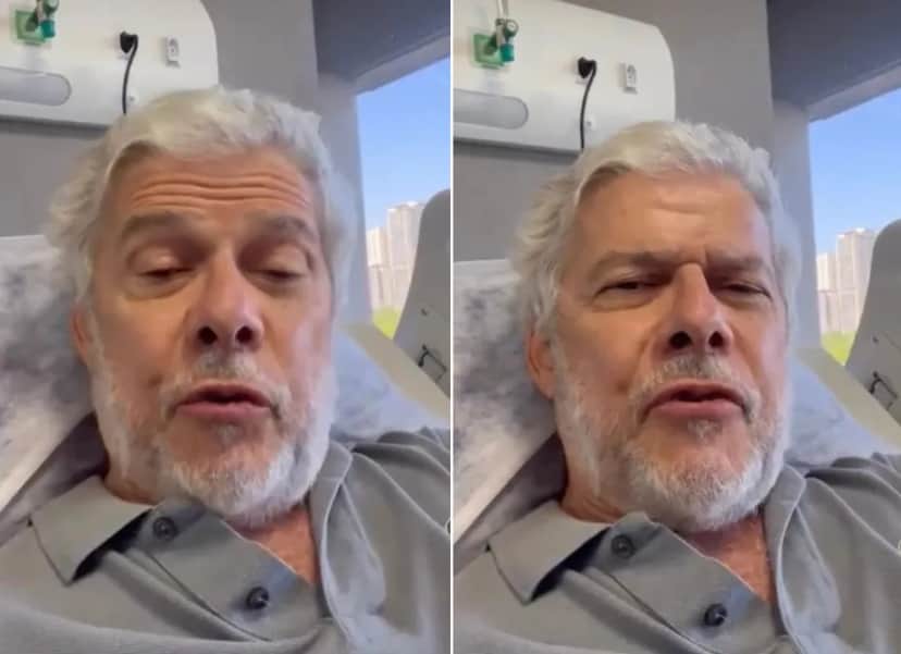 José Mayer gravou vídeo em hospital José Mayer gravou vídeo em hospital