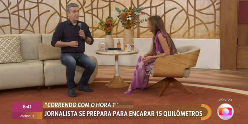 Roberto Kovalick e Patrícia Poeta falaram sobre melhora no estilo de vida (Foto: Reprodução/TV Globo) Roberto Kovalick e Patrícia Poeta falaram sobre melhora no estilo de vida (Foto: Reprodução/TV Globo)