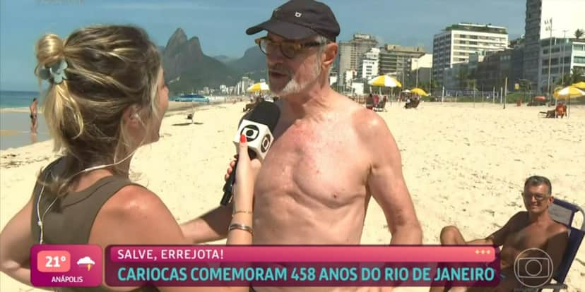 Marcos Caruso surgiu com o namorado no "Mais Você" (Foto: Reprodução/TV Globo) Marcos Caruso surgiu com o namorado no "Mais Você" (Foto: Reprodução/TV Globo)