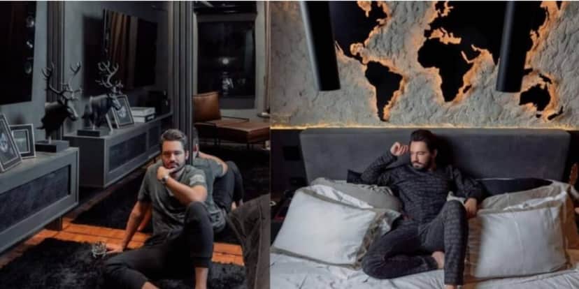 Quarto com a temática do cenário de filme '50 tons de cinza (Reprodução: Youtube) Quarto com a temática do cenário de filme '50 tons de cinza (Reprodução: Youtube)