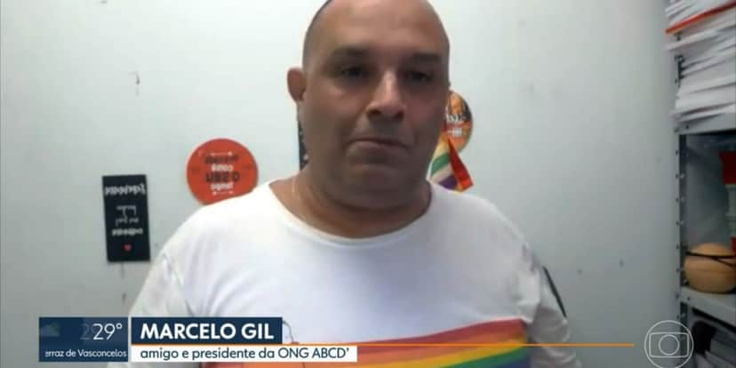 Marcelo Gil, amigo de Yago França, lamentou morte do ator no "SP1" (Foto: Reprodução/TV Globo) Marcelo Gil, amigo de Yago França, lamentou morte do ator no "SP1" (Foto: Reprodução/TV Globo)