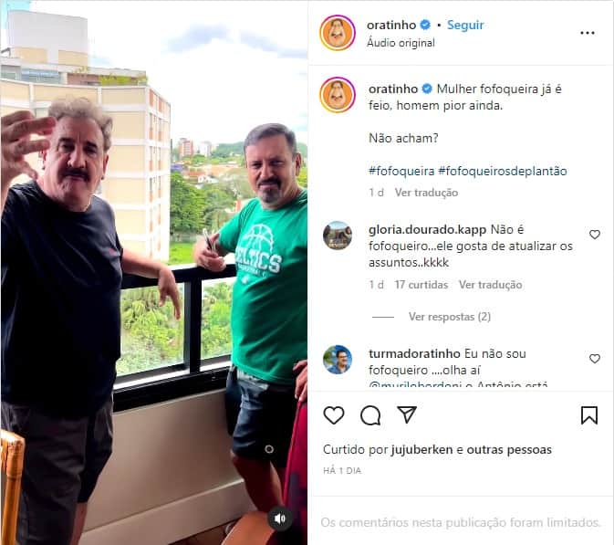 Ratinho divulga vídeo de homem fofocando e detona situação - Foto: Reprodução/Instagram Ratinho divulga vídeo de homem fofocando e detona situação - Foto: Reprodução/Instagram