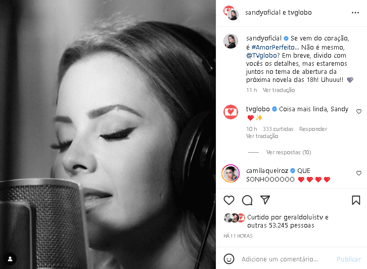 Sandy fez anúncio que ninguém esperava (Foto: Reprodução/ Instagram) Sandy fez anúncio que ninguém esperava (Foto: Reprodução/ Instagram)