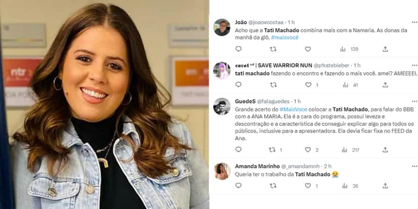 Aprovação de Tati Machado no "Mais Você" (Foto: Reprodução/TV Globo) Aprovação de Tati Machado no "Mais Você" (Foto: Reprodução/TV Globo)
