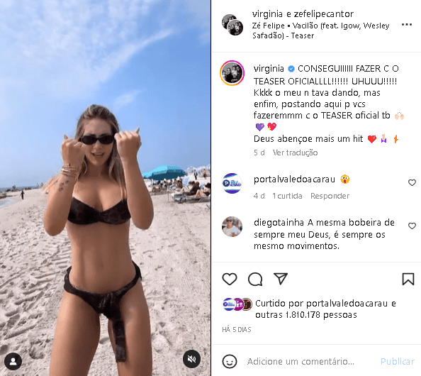 Zé Felipe foi acusado de usar Leonardo para emplacar música (Foto: Reprodução/ Instagram) Zé Felipe foi acusado de usar Leonardo para emplacar música (Foto: Reprodução/ Instagram)