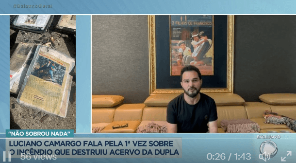 Depoimento de Luciano Camargo (Foto Reprodução/PlayPlus)
