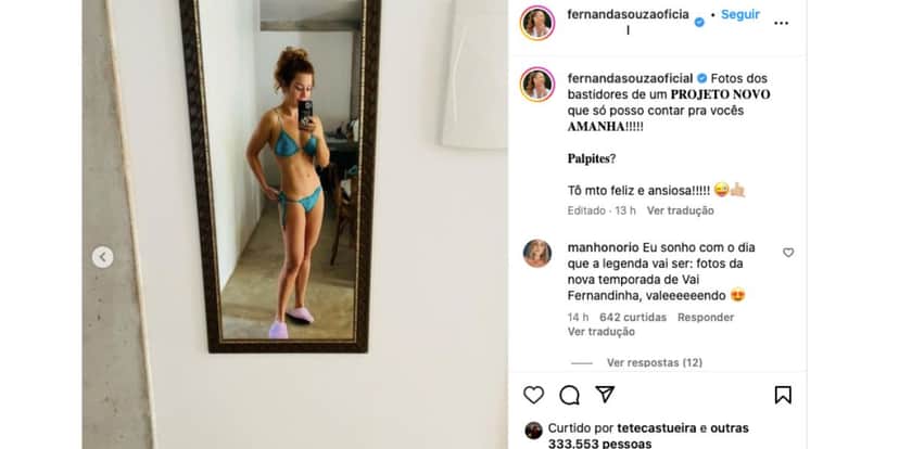 Fernanda Souza de biquíni (Foto: Reprodução / Instagram) Fernanda Souza de biquíni (Foto: Reprodução / Instagram)