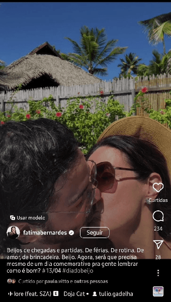 Publicação de Fátima Bernardes nas redes sociais (Foto: Reprodução/ Instagram) Publicação de Fátima Bernardes nas redes sociais (Foto: Reprodução/ Instagram)