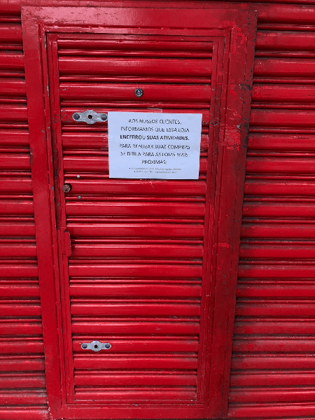 Comunicado feito na porta da Americanas (Foto: Reprodução/ Internet) Comunicado feito na porta da Americanas (Foto: Reprodução/ Internet)