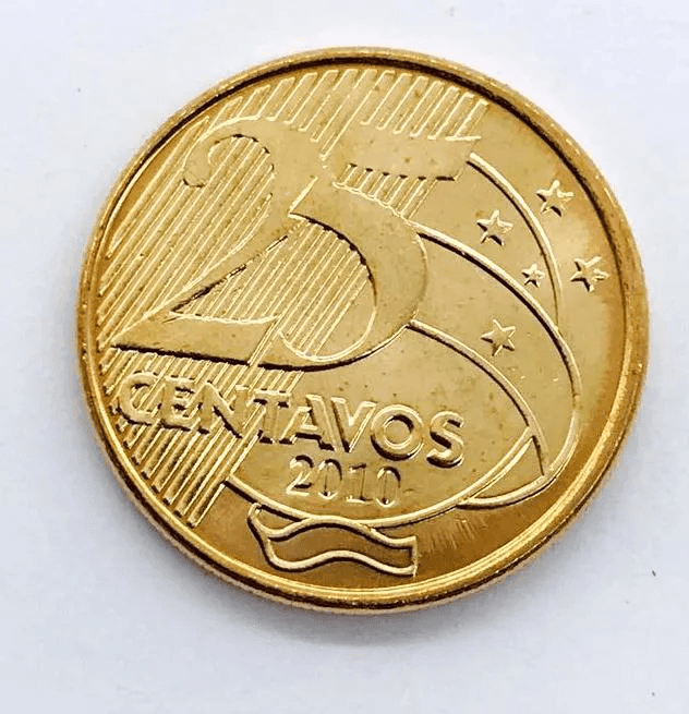 Moeda de 25 centavos (Foto: Reprodução/ Internet) Moeda de 25 centavos (Foto: Reprodução/ Internet)