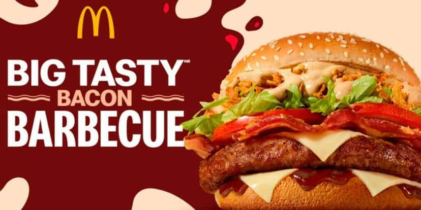 Novo lanche do McDonald's chamado Big Tasty Bacon Barbecue (Foto: Divulgação/McDonald's) Novo lanche do McDonald's chamado Big Tasty Bacon Barbecue (Foto: Divulgação/McDonald's)
