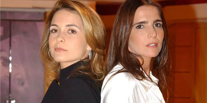 Cláudia Abreu e Malu Mader viveram as rivais Laura e Maria Clara em 'Celebridade' — Foto: TV Globo Cláudia Abreu e Malu Mader viveram as rivais Laura e Maria Clara em 'Celebridade' — Foto: TV Globo