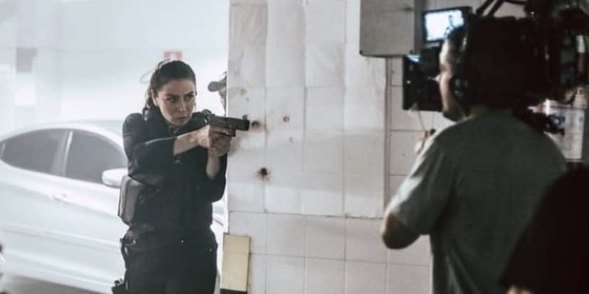 Giovanna Antonelli em bastidor da novela Travessia