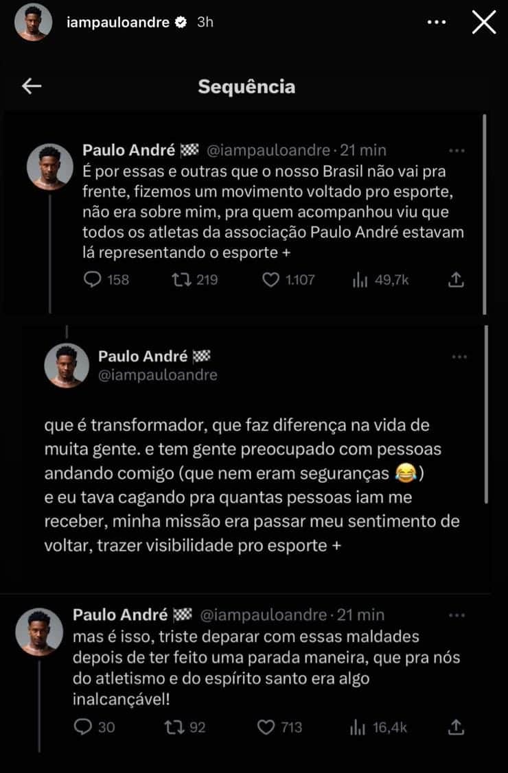 O ex-BBB desabafou sobre o que viu na internet (Reprodução: Instagram)