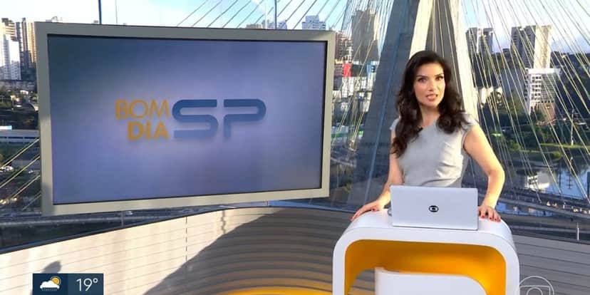 Sabina Simonato nos estúdios do Bom Dia SP (Reprodução: Globo)