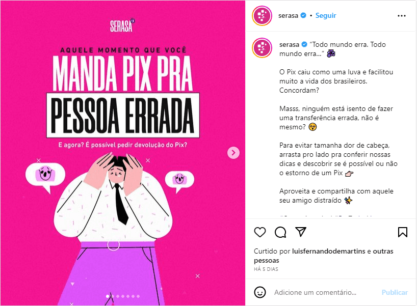 Serasa faz anúncio IMPORTANTE sobre situação que anda aterrorizando muitos - Foto: Reprodução/Instagram Serasa faz anúncio IMPORTANTE sobre situação que anda aterrorizando muitos - Foto: Reprodução/Instagram