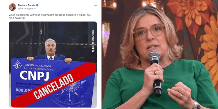 Barbara Gancia detona Sikêra Júnior após anúncio de demissão na RedeTV! (Foto: Montagem TV Foco/Internet) Barbara Gancia detona Sikêra Júnior após anúncio de demissão na RedeTV! (Foto: Montagem TV Foco/Internet)