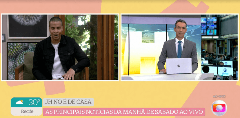 César Tralli e Thiago Oliveira no É de Casa César Tralli e Thiago Oliveira no É de Casa